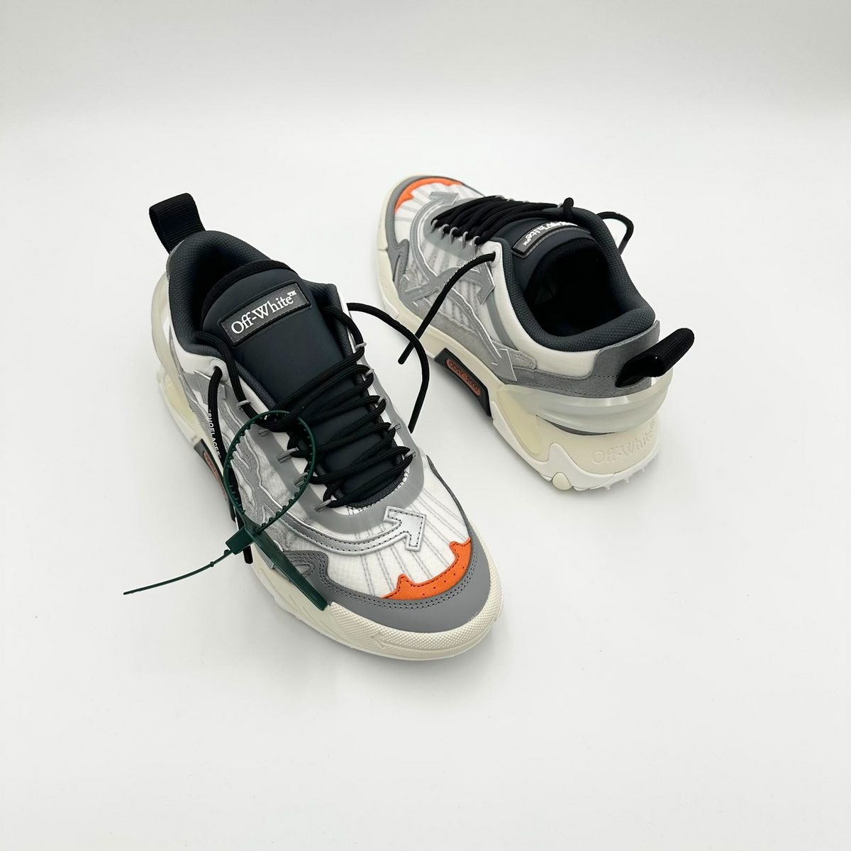 Pantofi Sport Off-White Odsy 2000 Silver Bullet Gri Bej OMIA190F23FAB0010106