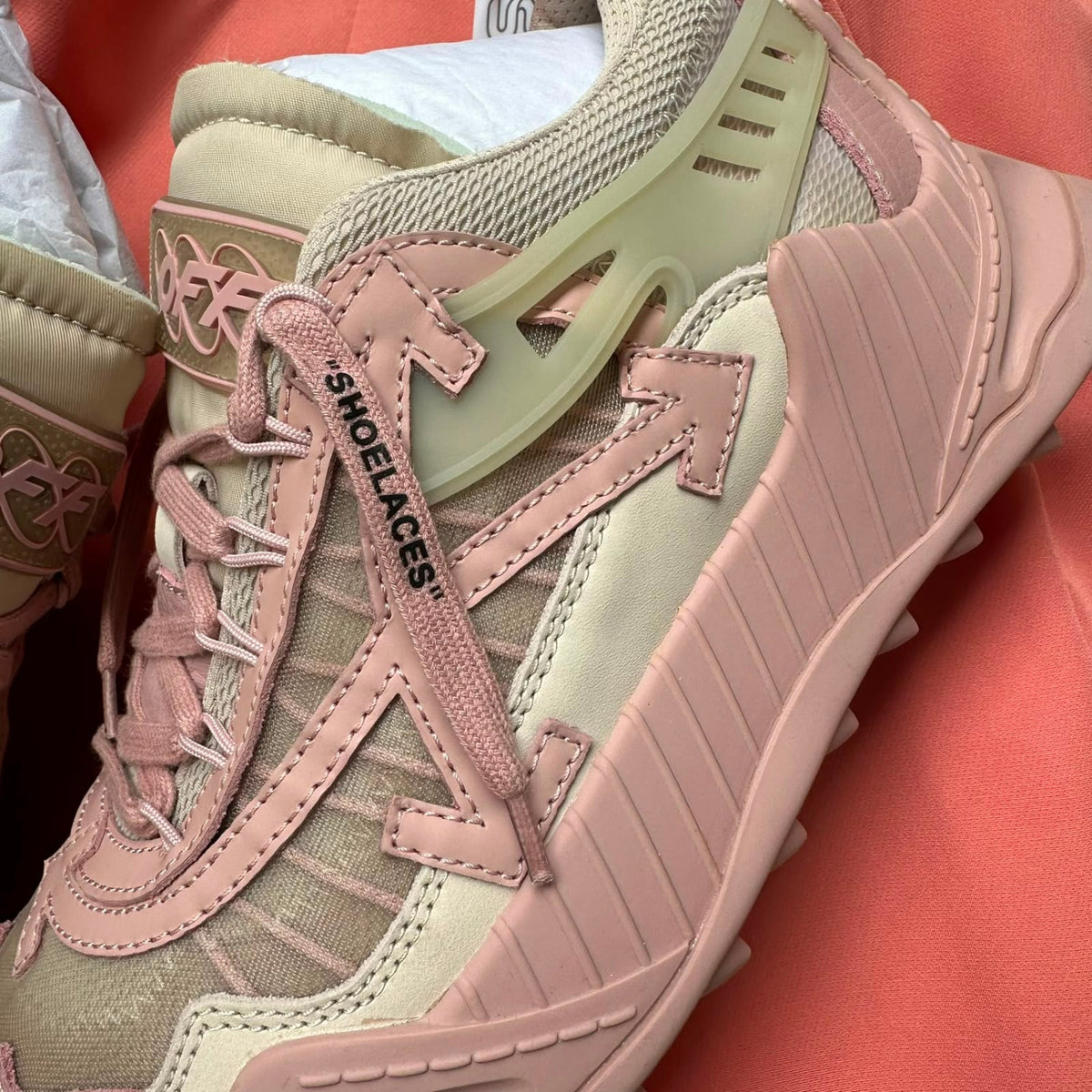 Pantofi Sport Off-White Odsy-1000 Beige Pink Roz Pal OWIA180S22FAB0016130