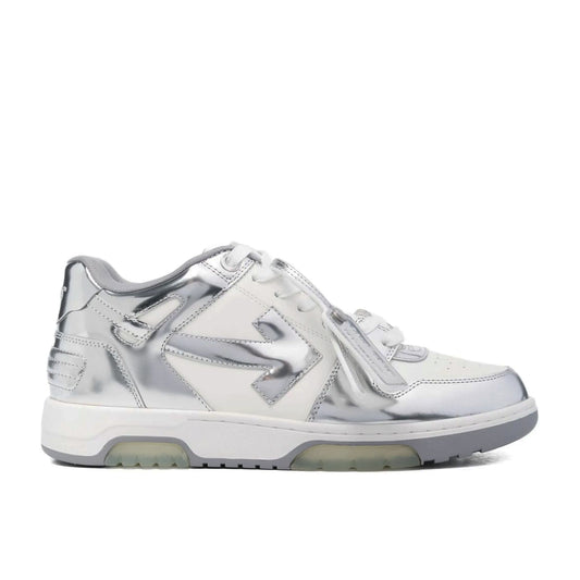 Pantofi Sport Off-White Out Of Office Low White Silver Lucios Gri