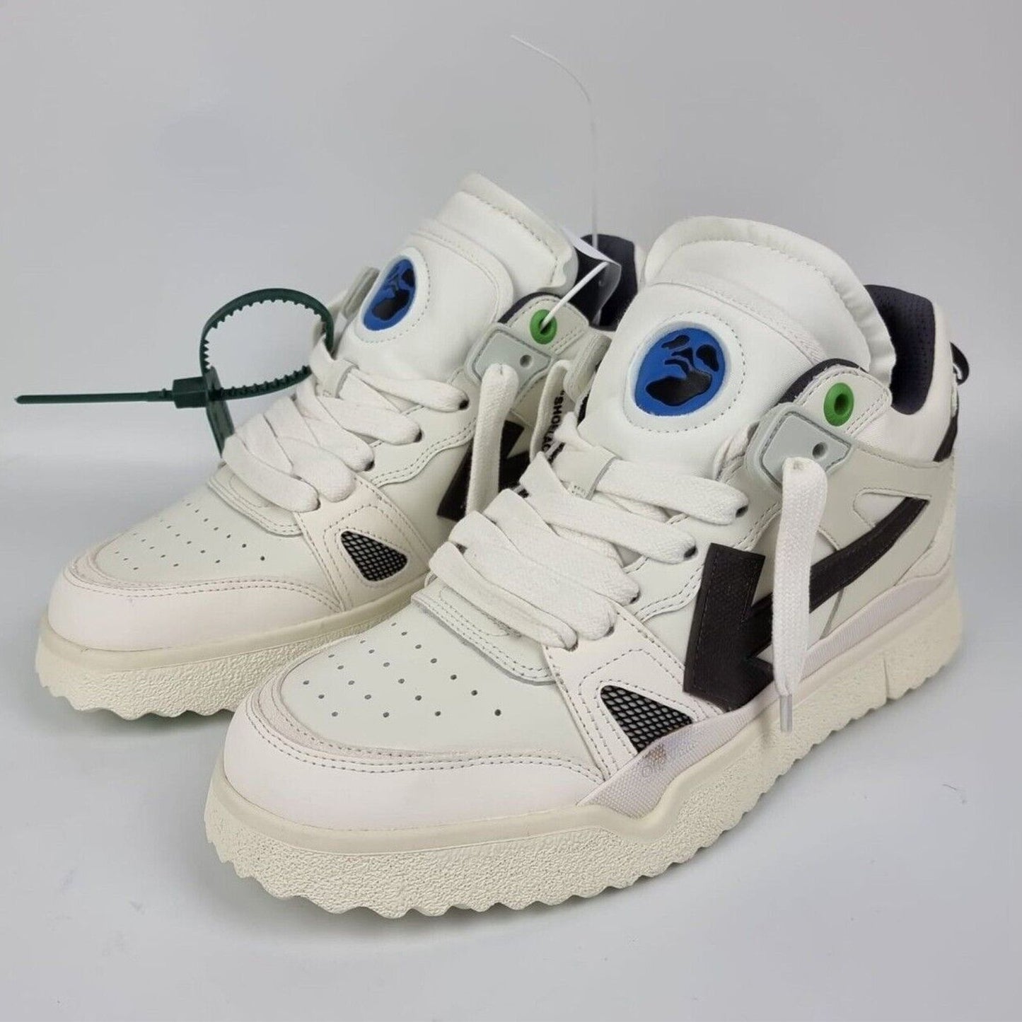 Pantofi Sport Off-White Sponge Mid Top White Black Alb Negru