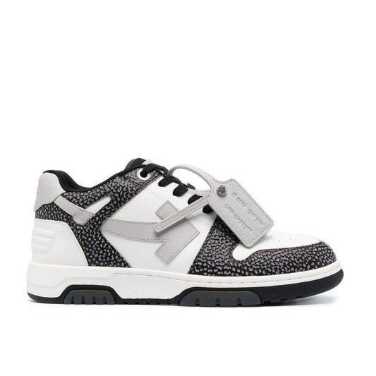 Pantofi Sport Off-White Out Of Office Low Black Grey With Dots OMIA189S23LEA0090109