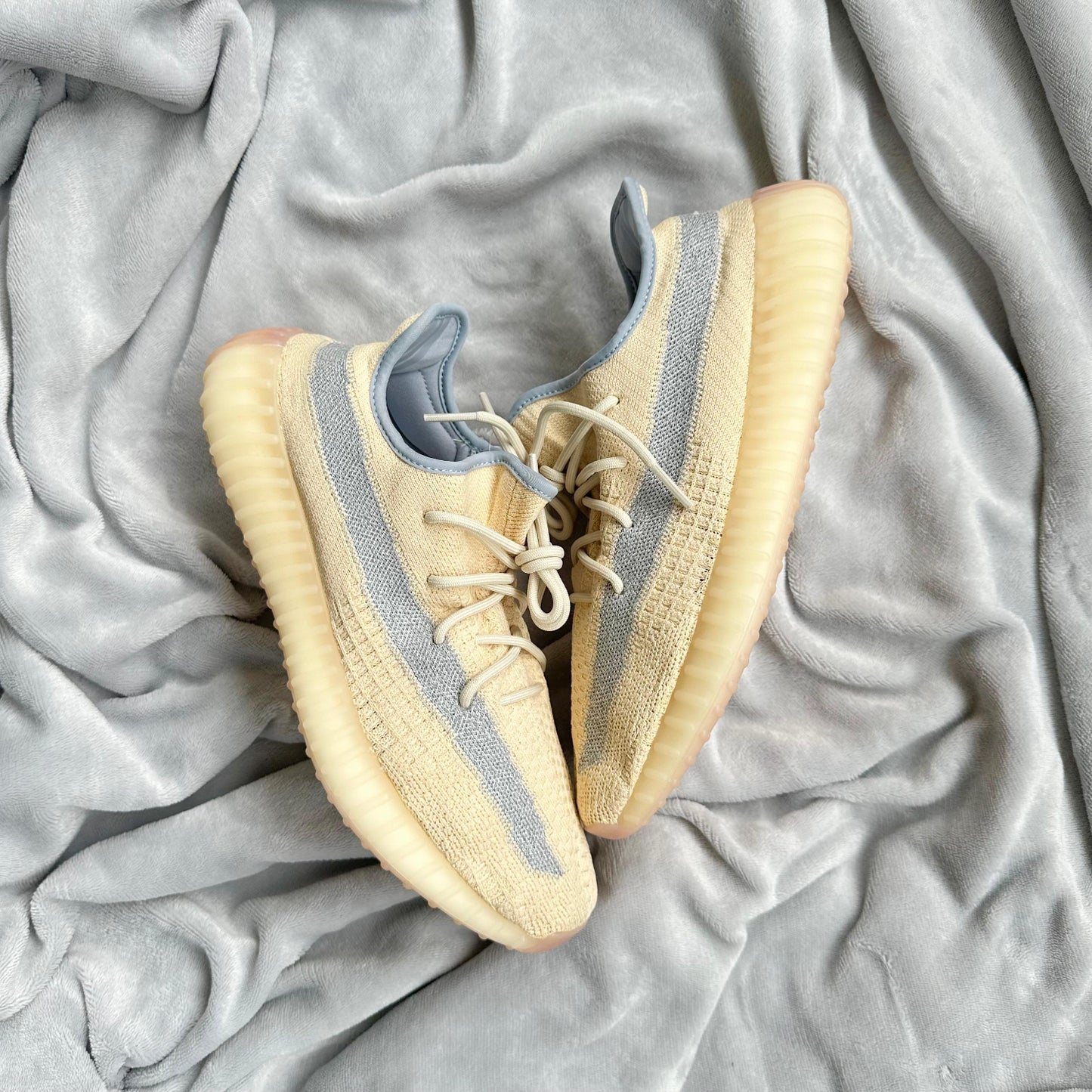 Pantofi Sport Pantof Sport Yeezy Boost 350 V2 Linen - Crem Albastru Baby Blue