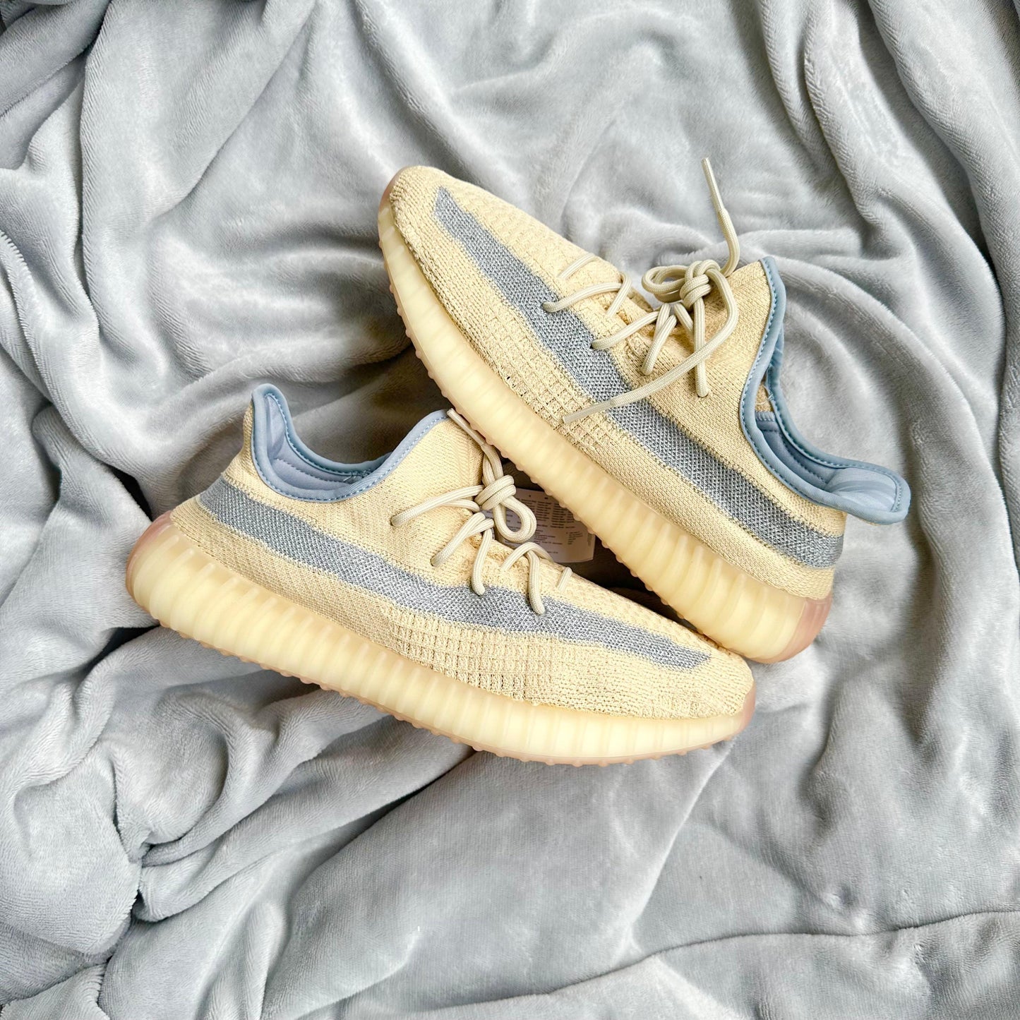 Pantofi Sport Pantof Sport Yeezy Boost 350 V2 Linen - Crem Albastru Baby Blue